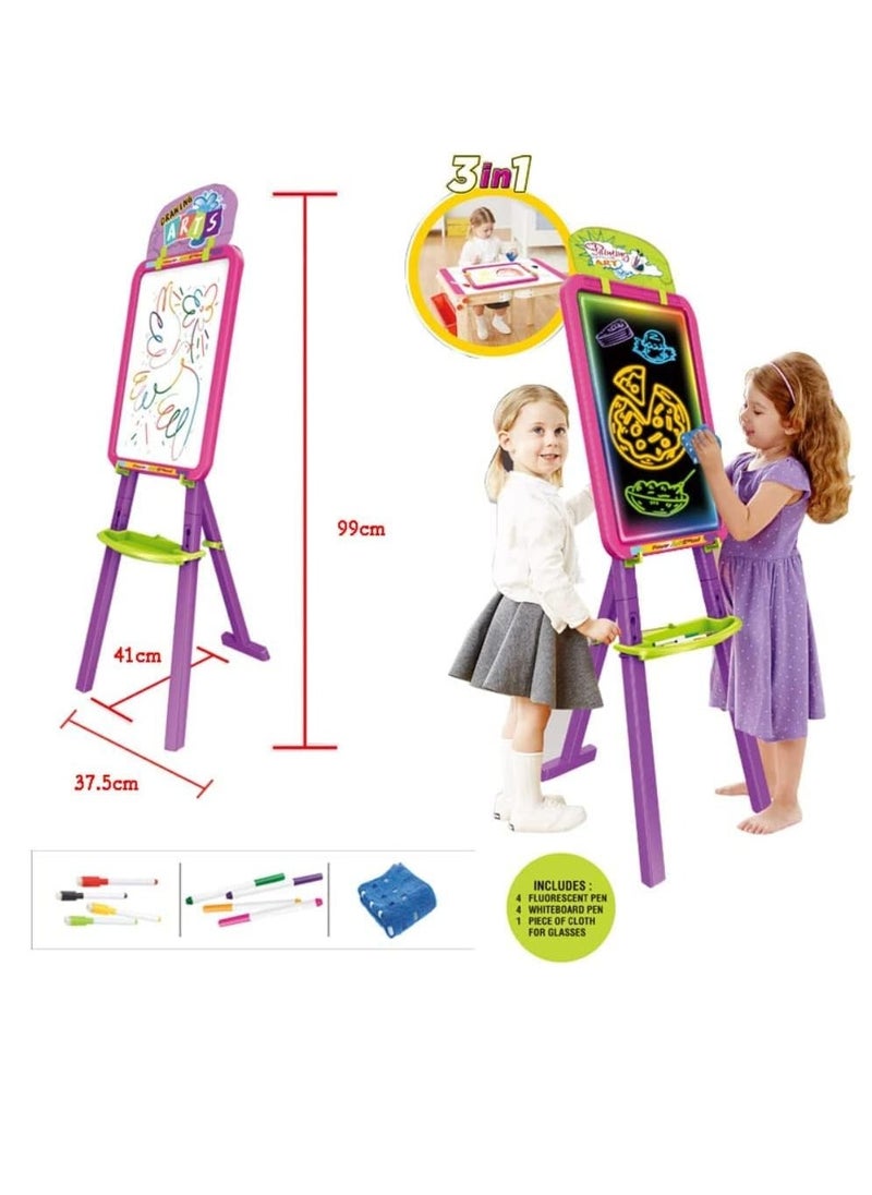 Generic - 3 In 1 Magic Whiteboard With Attractive Design With Letters, Numbers And Chalk - A Beautiful Gift For Children To Learn At Home - Image 1