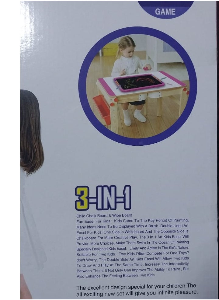 Generic - 3 In 1 Magic Whiteboard With Attractive Design With Letters, Numbers And Chalk - A Beautiful Gift For Children To Learn At Home - Image 1