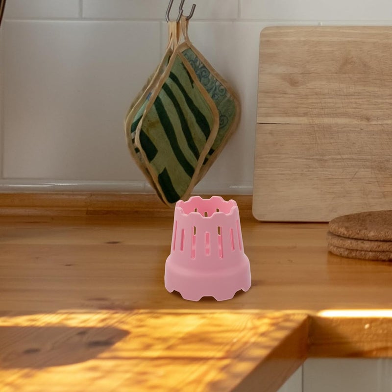 Pink Silicone Bottle Rack Dryer with Water Control Design for Quick Drying, Minimalist Mug and Milk Bottle Drying Rack for Kitchen Use - Image 5
