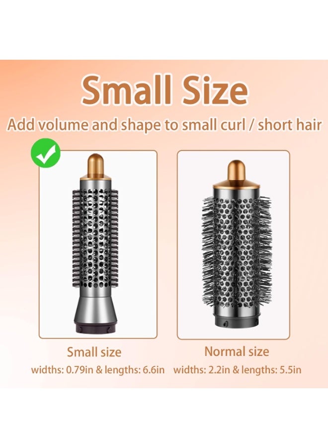 Small Round Volumizing Brush for Dyson Airwrap Attachments Smaller Round Brush Attachment for Dyson Air Wrap Styler, Fluff up and Volumize for Styling (Gold) - Image 2