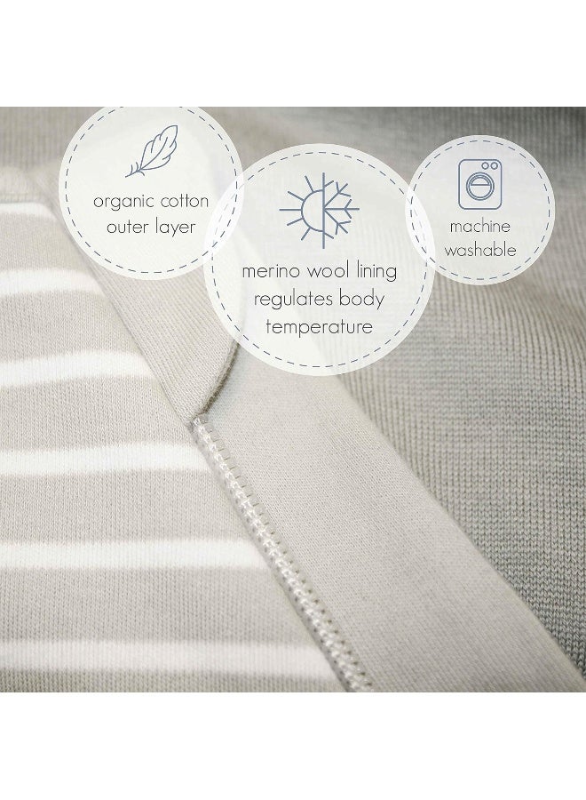 Woolino Baby Sleep Bag 4 Season Basic Merino Wool Infant Sleeping Bag 0-6 Months Stars - Image 4