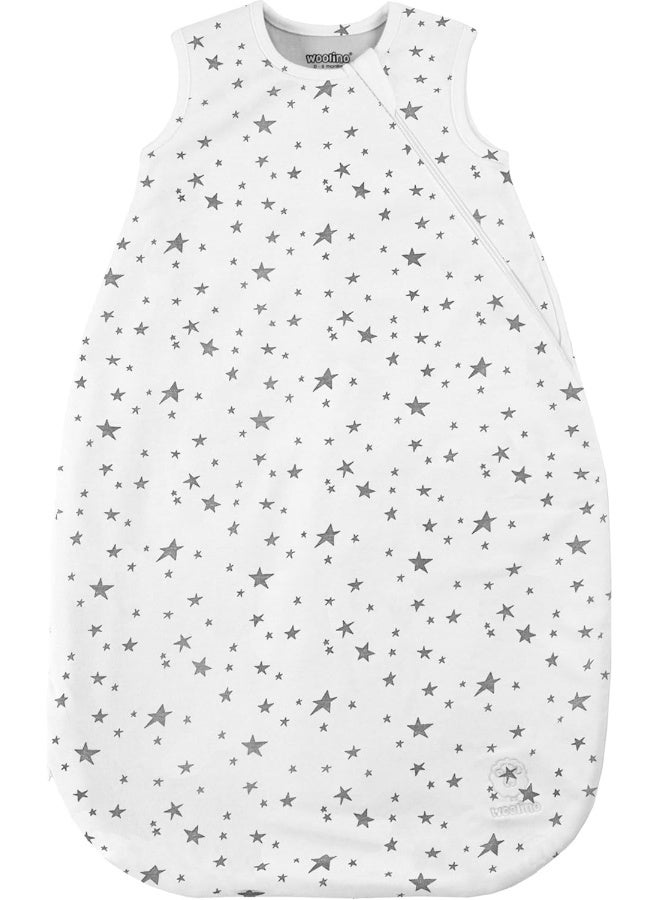 Woolino Baby Sleep Bag 4 Season Basic Merino Wool Infant Sleeping Bag 0-6 Months Stars - Image 2