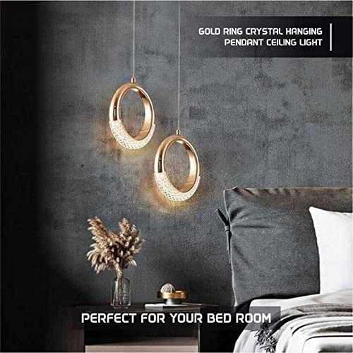 Harold Electricals Half Moon Hanging Pendent Light Suitable for Living Room- Pack of 1(Warm White Light)(Metal) - Image 4