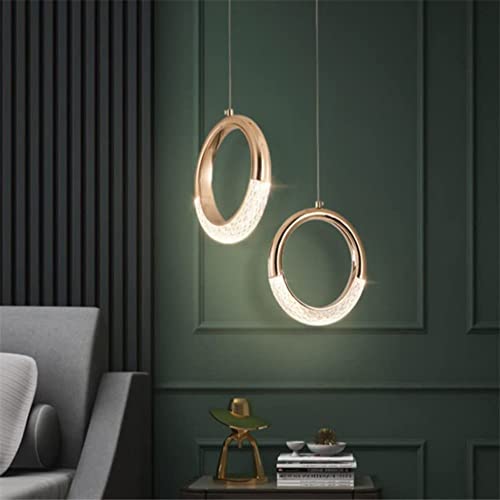 Harold Electricals Half Moon Hanging Pendent Light Suitable for Living Room- Pack of 1(Warm White Light)(Metal) - Image 1