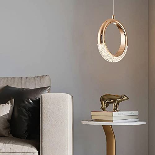 Harold Electricals Half Moon Hanging Pendent Light Suitable for Living Room- Pack of 1(Warm White Light)(Metal) - Image 5