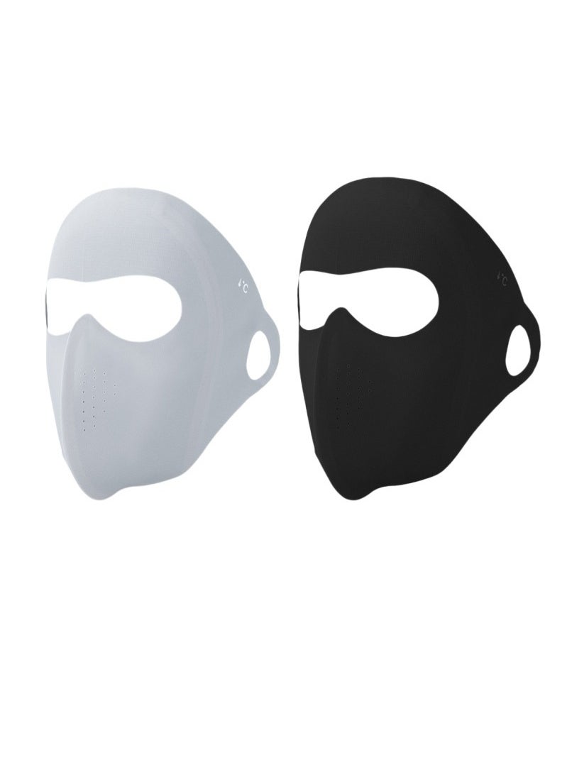 Generic 3D sunscreen mask new UPF50+ breathable sunshade anti-ultraviolet outdoor ice silk cycling mask 2PCS  - Image 1