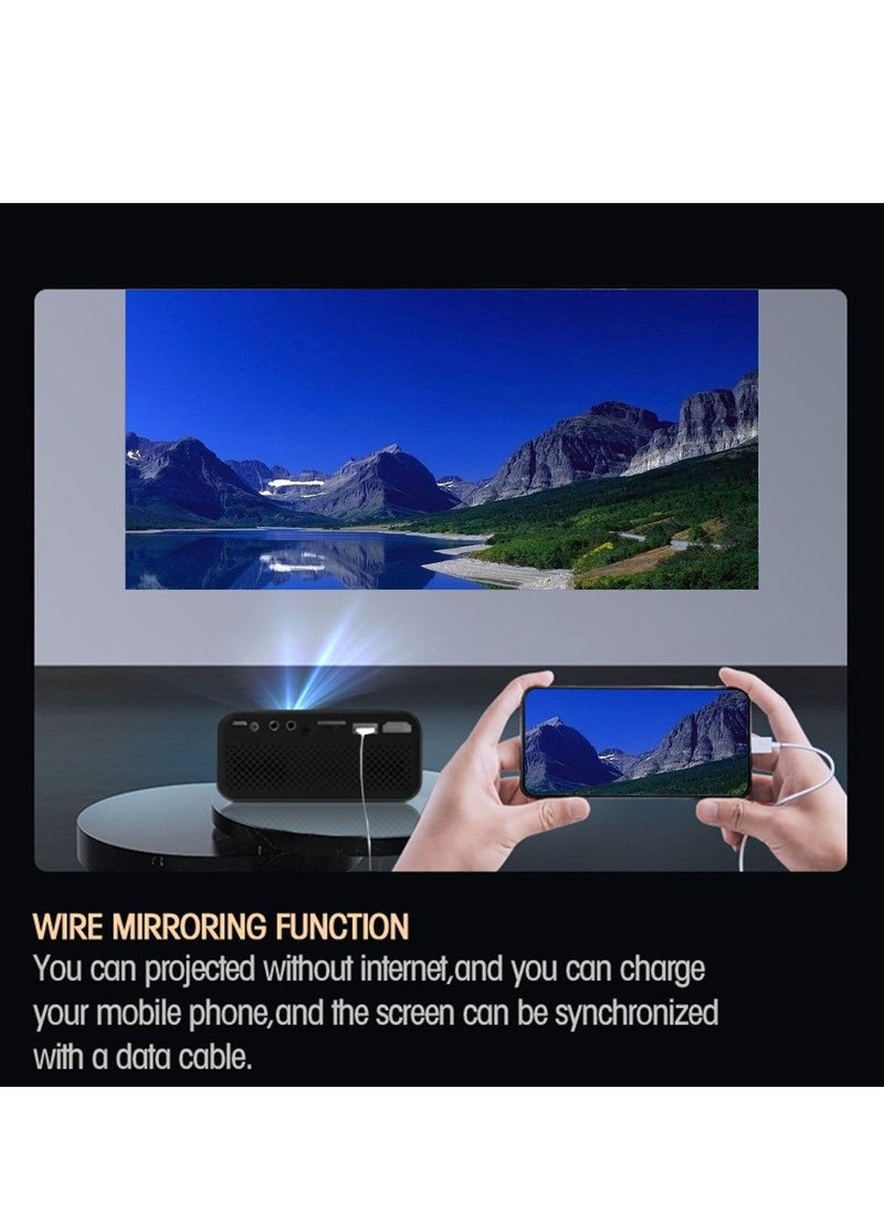 Mini YT500 Projector With Corded Same Screen High-speed Picture Built-in Composite Diaphragm Speaker Portable LED Projector  - Image 2