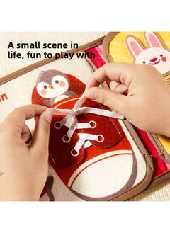 Generic Tear Tear Book Baby Paste Early Education Cloth Book Hand Tear Not To Tear In June Can Bite Velcro Toy Quiet Book 8-Color:Tear-off Cloth Book  - Image 4