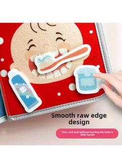Generic Tear Tear Book Baby Paste Early Education Cloth Book Hand Tear Not To Tear In June Can Bite Velcro Toy Quiet Book 8-Color:Tear-off Cloth Book  - Image 5