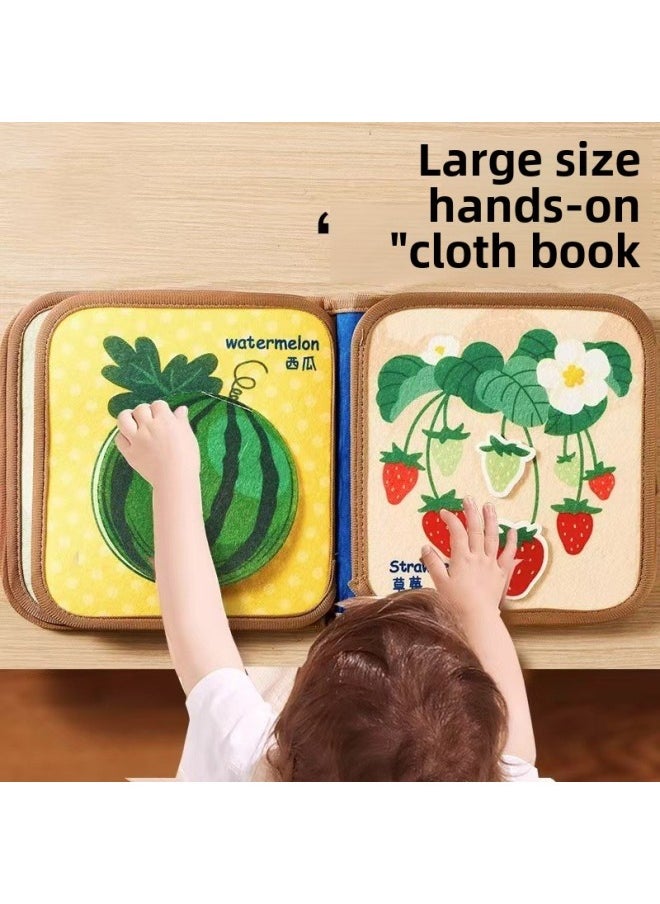Generic - Tear Tear Book Baby Paste Early Education Cloth Book Hand Tear Not To Tear In June Can Bite Velcro Toy Quiet Book 8-Color:Tear-off Cloth Book - Image 1