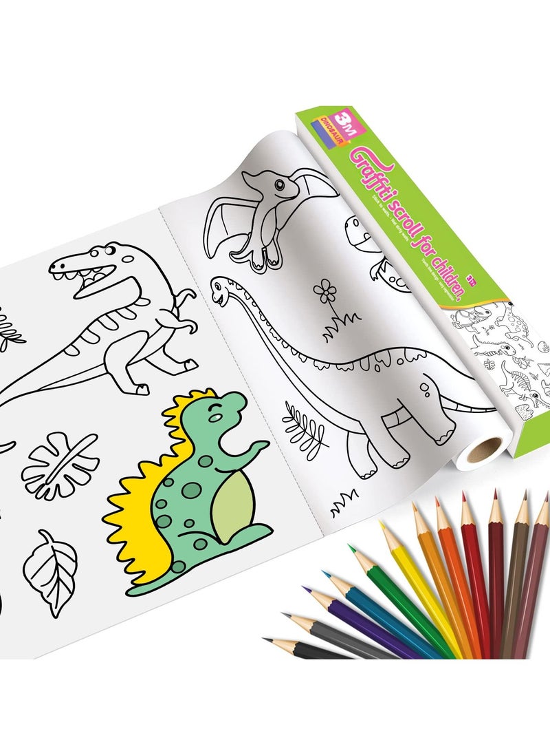 بيوينتي لفة ورق رسم للأطفال ، لفة ورق تلوين أسود / أبيض - Image 1