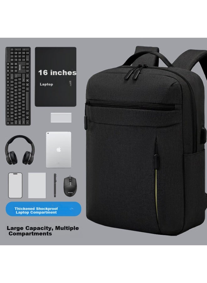 Right Away Laptop Backpack For Men, 16-inch Notebook Backpack, Men's Commuter Travel Business Briefcase For Work And Trips - Image 1
