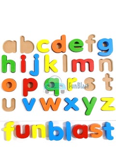 Generic FunBlast 3D Wooden Learning Small Letters Alphabets Board for Kids Learning Toy for Kids – (Multicolor; Pack of 1)  - Image 2
