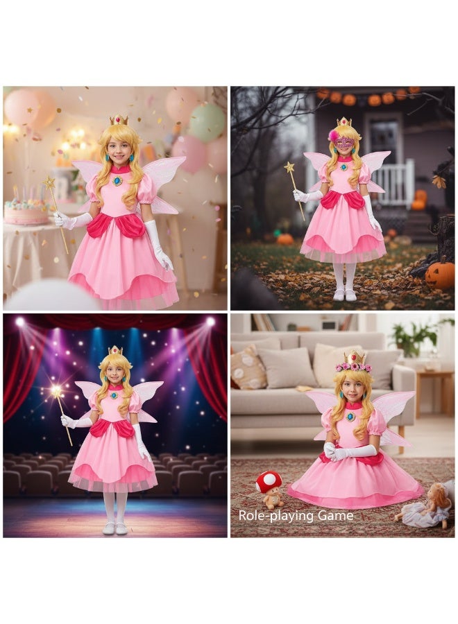 Y&D Princess Party Costume Dress With Wig And Crown Accessory Set - Image 3