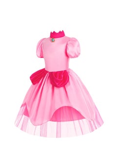 Y&D Princess Party Costume Dress With Wig And Crown Accessory Set  - Image 4