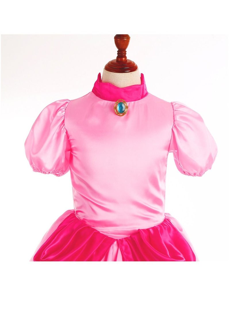 Y&D Princess Party Costume Dress With Wig And Crown Accessory Set  - Image 5