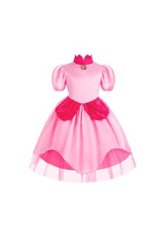Y&D Princess Party Costume Dress With Wig And Crown Accessory Set  - Image 2