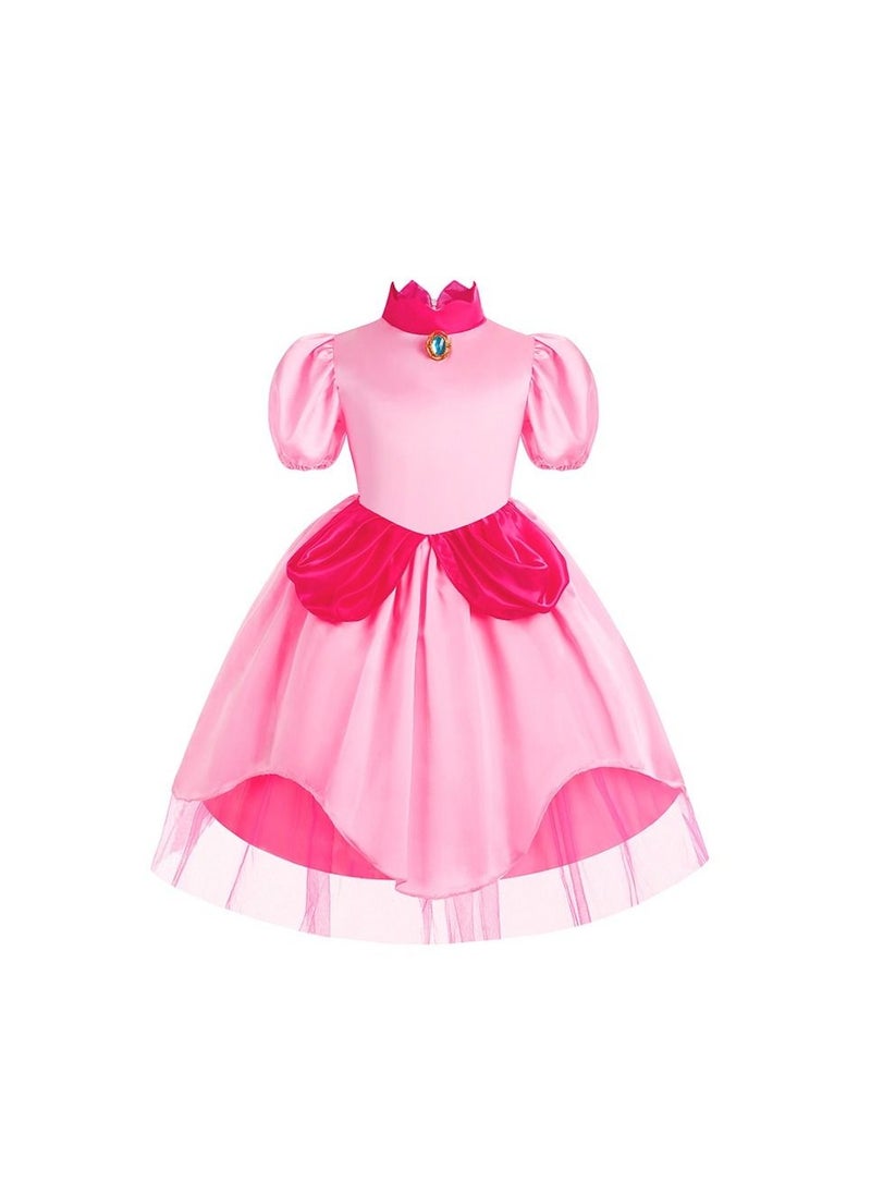 Y&D Princess Party Costume Dress With Wig And Crown Accessory Set  - Image 2