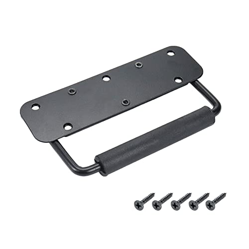 Tsnamay 5.51Inch Black Spring Loaded Handle Heavy Duty Handle for Toolbox Chest Case with Rubber Grip Surface Mounted(2 Pack) - Image 3