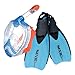 SEAC Set Unica Sprint, Snorkeling Set for Adults and Kids +10 with Full Face Snorkeling Mask and Fins, L-XL - Image 2