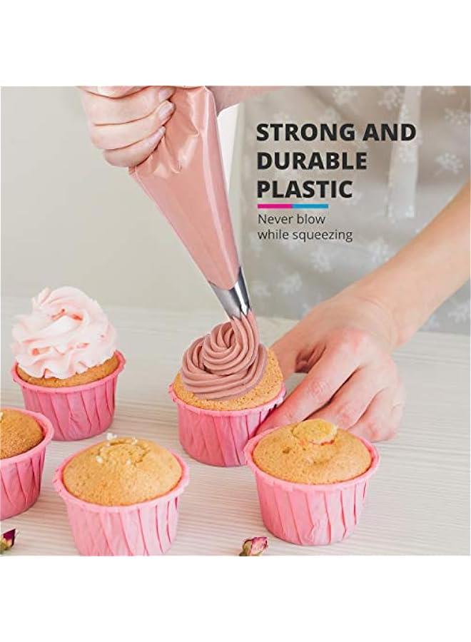 Riccle Disposable Piping Bags 12 Inch - 100 Anti Burst Pastry Bags - Icing Piping Bags for Frosting - Ideal for Cakes and Cookies Decoration - Image 3