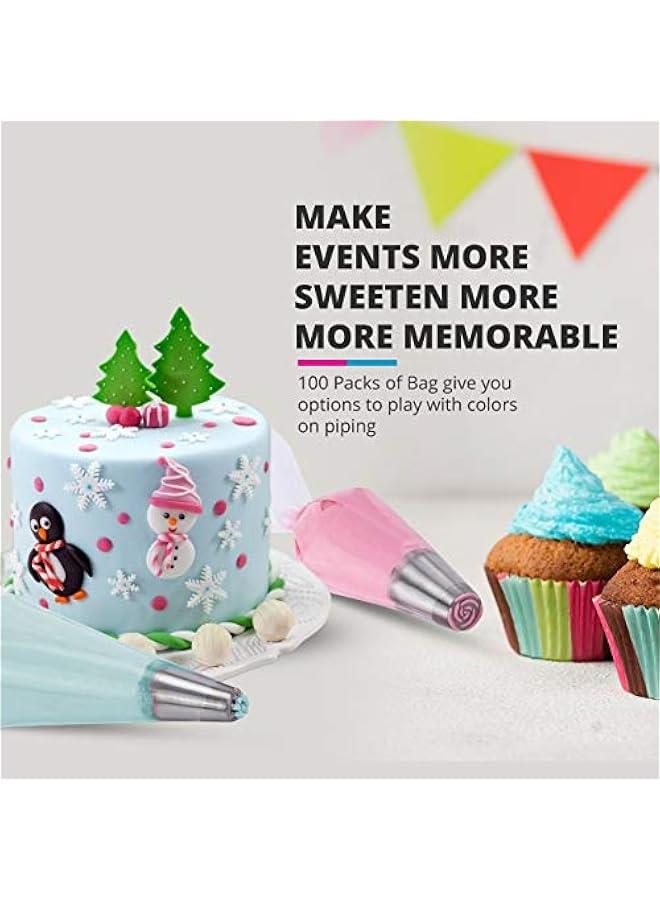 Riccle Disposable Piping Bags 12 Inch - 100 Anti Burst Pastry Bags - Icing Piping Bags for Frosting - Ideal for Cakes and Cookies Decoration - Image 5