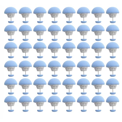 aDai Duvet Pin Duvet Clips | Comforter Clips | Double-Sided Pin Fasteners with Soft Fabric Material | Clips with Long & Short Nails for Duvet Covers, Quilts, Cushions, Curtains | Blue | Pack of 48 - Image 1