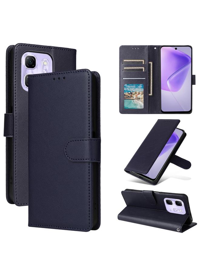 زبون جراب لهاتف Infinix Hot 50i 4G / Smart 9 4G جراب هاتف جلدي متعدد الوظائف بثلاث فتحات للبطاقات - Image 1