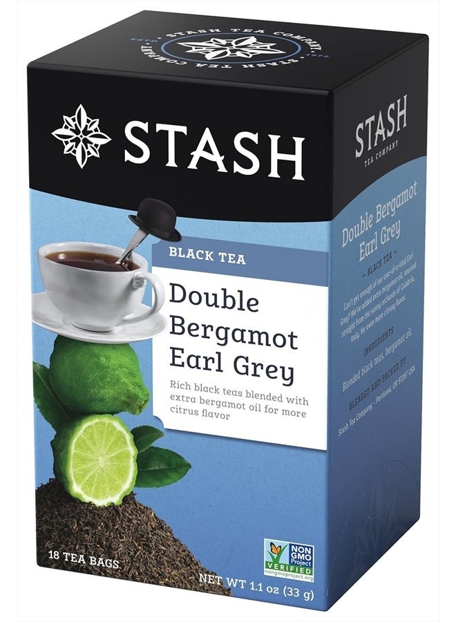 STASH Double Bergamot Earl Grey Black Tea, Tea bags, 18 ct - Image 1
