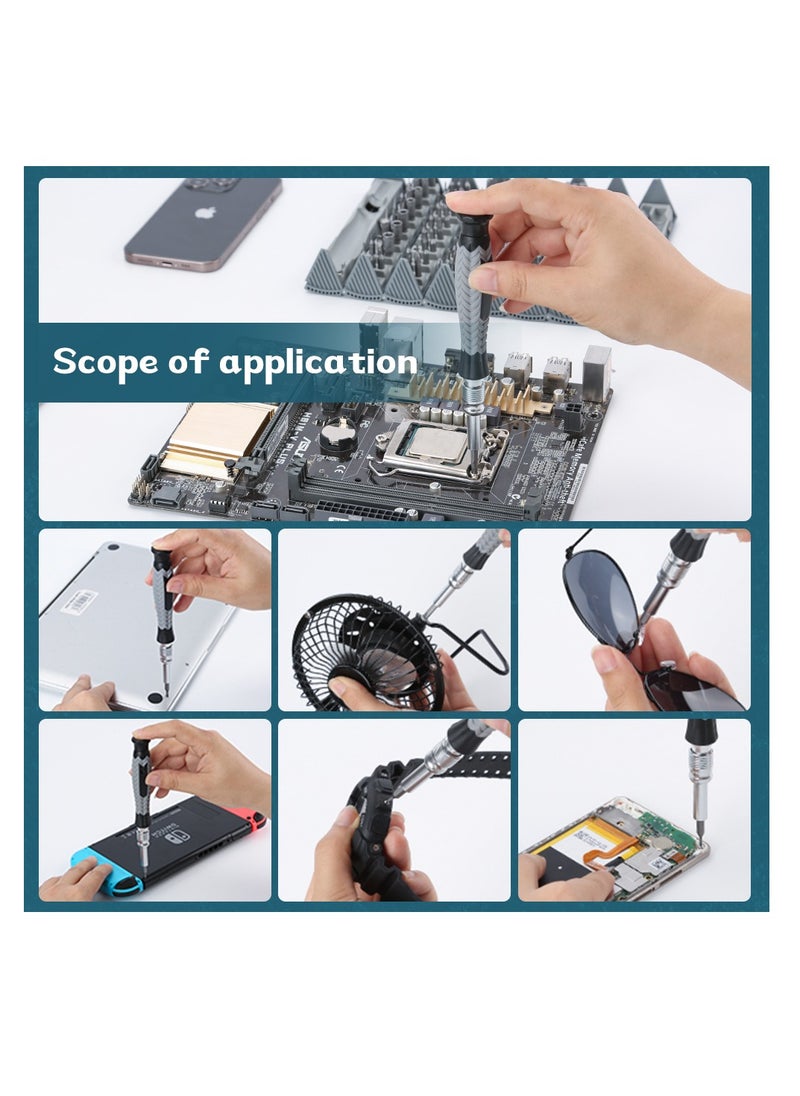ProOne - ProOne PGS101 126 Pcs precision screwdriver set Repair tool kit CRV strong magnetic head Non-slip Comfortable for Macbook/Mobile Phone/PC/Ipad/Tablet/Cameras and Other Electronics - Image 1