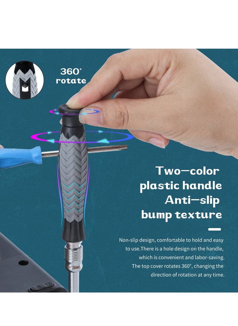 ProOne - ProOne PGS101 126 Pcs precision screwdriver set Repair tool kit CRV strong magnetic head Non-slip Comfortable for Macbook/Mobile Phone/PC/Ipad/Tablet/Cameras and Other Electronics - Image 1