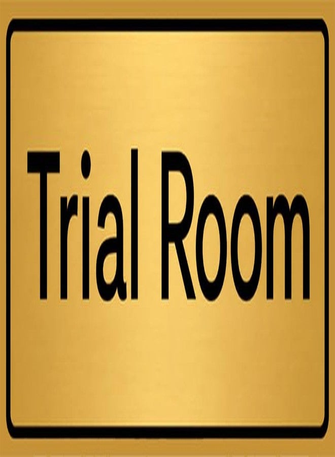 VAAIMAI Trial Room Sign Board | 12X4 Inch | 5MM Board-Yellow (Pack of 1) Eco Print Matt Laminated Vinyl Sticker Signage - Image 1