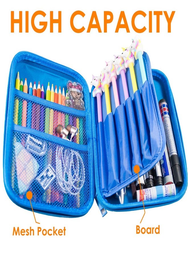 Wepop Pencil Case EVA T-rex Dinosaur Pen Pouch Holder Bag Big Capacity Desk Organizer Storage Marker Box Stationary Double Zippers for School Office Students Teen (Green) - Image 2