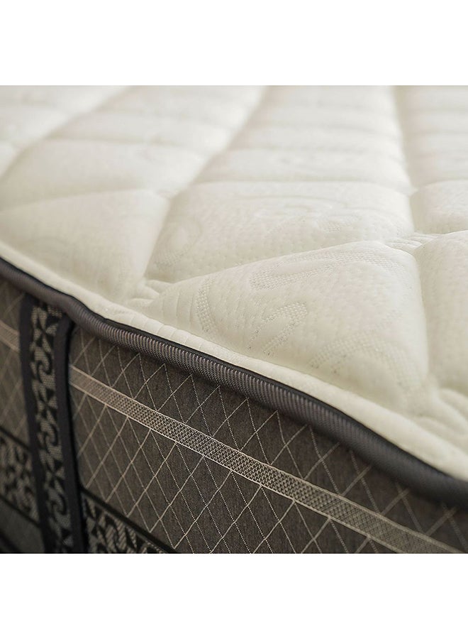 Danube Home Sense Visco Gel Memory Foam Pocket Spring Mattress Plush Feel King Bed Mattress Spine Balance For Pressure Relief L200xW180 cm Thickness 32 cm White/Grey
