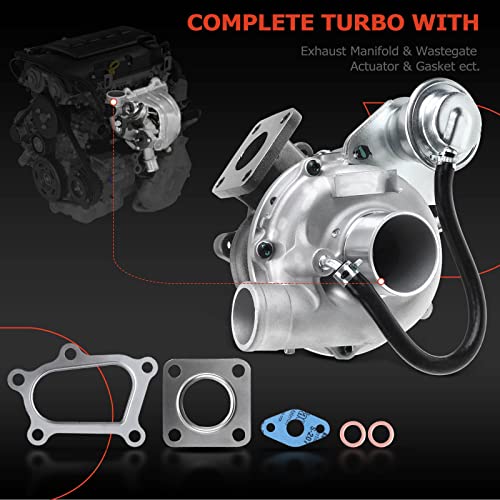 A-Premium Complete Turbo Turbocharger Kit, with Wastegate Actuator & Gasket, Compatible with New Hollander, CAT 247 Series Skid, Terex Loaders, Tractor TC55DA, SHIBAURA Tractor ST445, Replace# 2389349 - Image 2