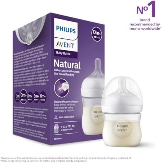 Avent Philips Avent Natural Response 125ml, Baby Feeding Bottle, BPA Free, 0 Months+ - Image 3