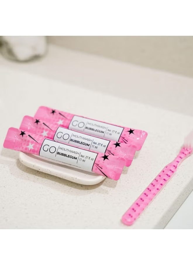 GO Bubblegum-Flavored Mouthwash, Fluoride-Free, Alcohol-Free, Dye-Free, with Xylitol – Ideal for Adults and Kids, Perfect for Lunchboxes & Travel.  - Image 3