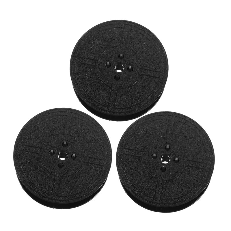3 Pack High Absorption Black Ink Ribbon Single Coil Replacement For Typewriter - Image 2