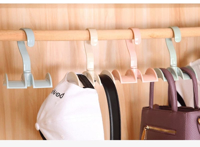 V2H V2H Home Handbag Hat Cap Scraf Wardrobe Closet Hanger Hook Storage Organizer Blue  - Image 5