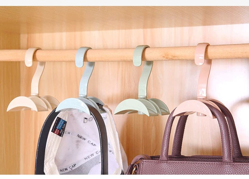V2H V2H Home Handbag Hat Cap Scraf Wardrobe Closet Hanger Hook Storage Organizer Blue  - Image 1