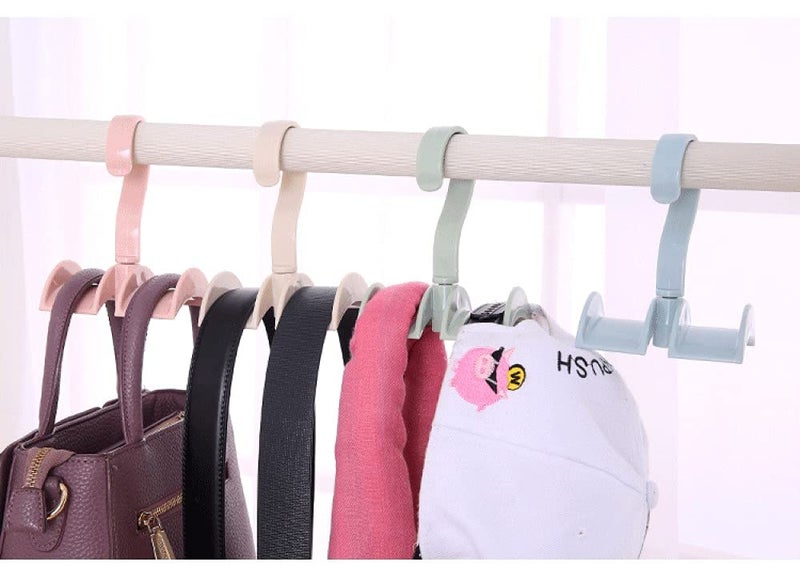 V2H V2H Home Handbag Hat Cap Scraf Wardrobe Closet Hanger Hook Storage Organizer Blue  - Image 2