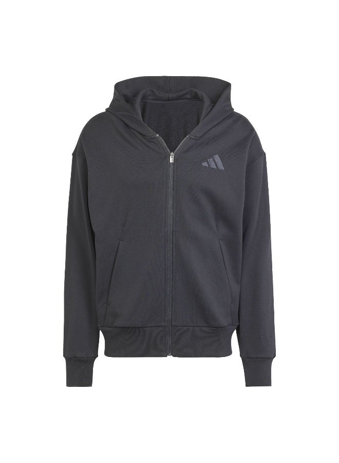 Adidas M A Szn Ft Fz Black Training Track Tops For Men XS  - Image 1