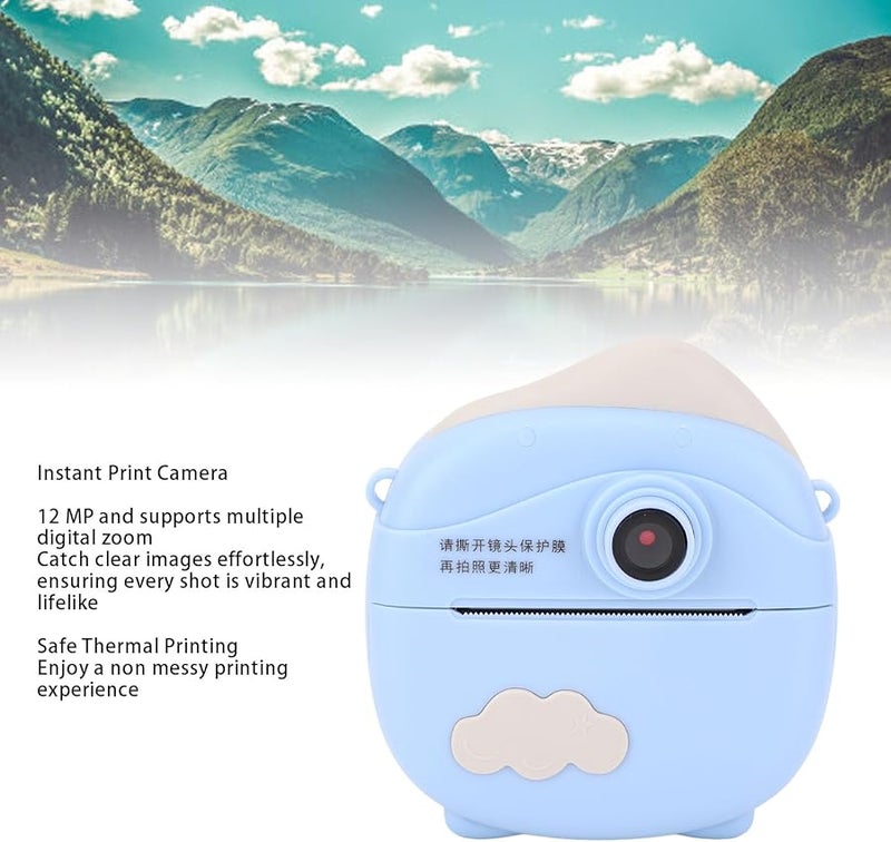 Kids Instant Print Camera 12MP HD Portable Selfie Camera With 2 Inch Screen 800mAh Battery No Memory Card - Image 3