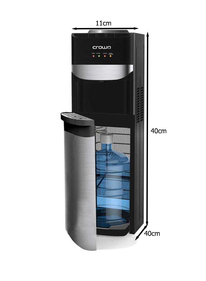 Crownline Top And Bottom Loading Water Dispenser Hot water Tank Capacity - 1 Ltr Cold water Tank Capacity - 3 Ltr WD-194 Black/Silver - Image 2