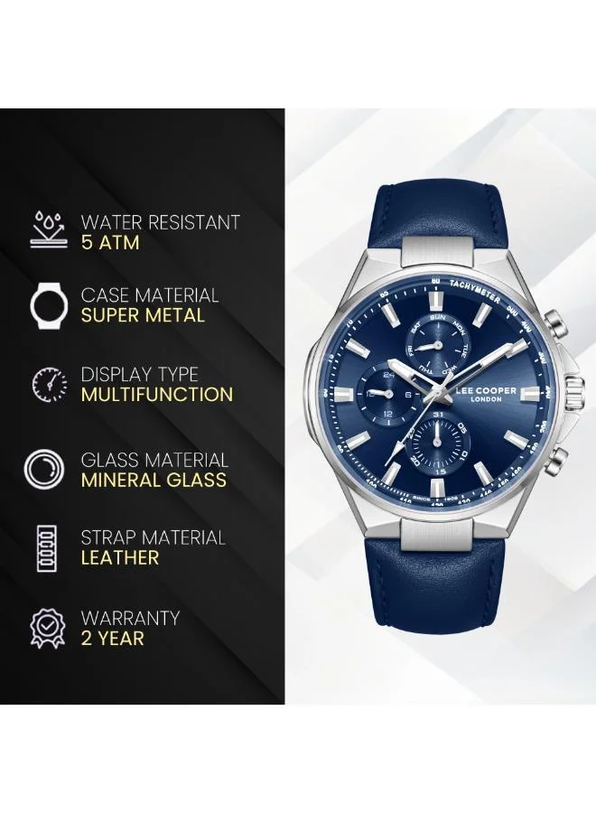 Lee Cooper  Men's Leather MULTIFUNCTION Watch LC08223.399 - 43 mm for Men | Best Price UAE