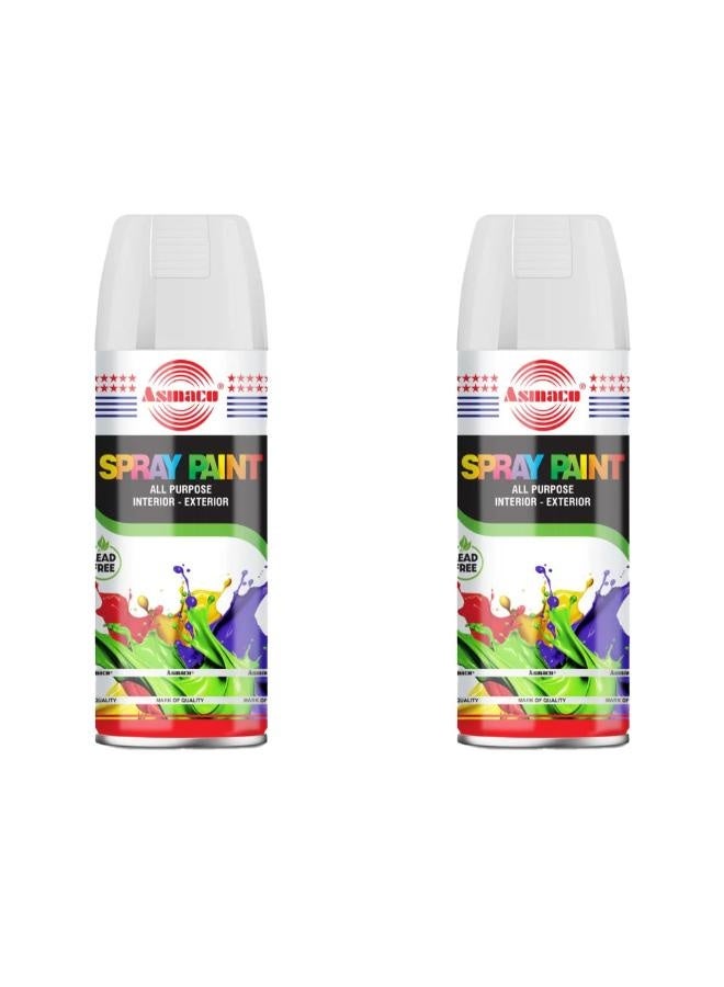 Asmaco Spray Paint - Clear Laquer - 400 Ml - Set of 02