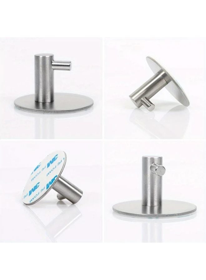 6 قطع خطافات حمام ذهبية ملمعة ذاتية اللصق بدون حفر بتصميم دائري عصري - Image 5