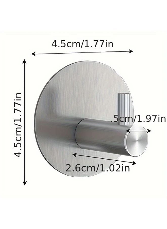 6 قطع خطافات حمام ذهبية ملمعة ذاتية اللصق بدون حفر بتصميم دائري عصري - Image 4