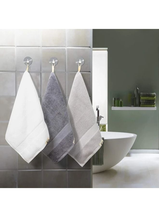 6 قطع خطافات حمام ذهبية ملمعة ذاتية اللصق بدون حفر بتصميم دائري عصري - Image 3