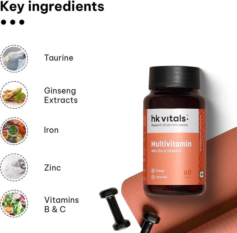 HK Vitals فيتامينات متعددة من إتش كيه فيتالز مع الزنك وفيتامين سي - Image 5